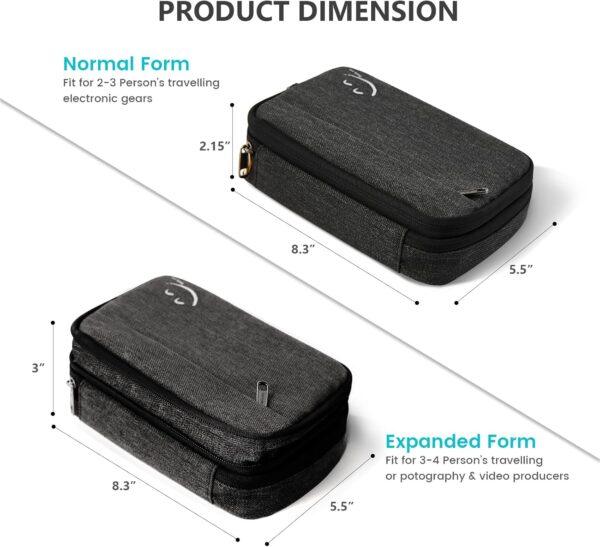Travelkin Cord Organizer Travel, Electronic Organizer Travel Case, Cable Organizer Bag For Cords,Chargers Phone, Sd Card,Usbs (Black) - Image 4