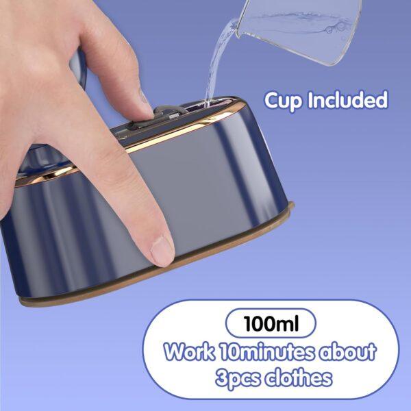 Travel Steamer Iron for Clothes Mini - Portable Ironing Machine Travel Small Size Portable Steam Travel College Dorm Home Essentials Steamer for Clothes (Blue) - Image 7